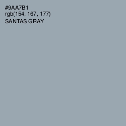 #9AA7B1 - Santas Gray Color Image
